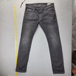 Diesel Jeans Mens 31x33 Black Thavar Slim Skinny Stretch 0830H